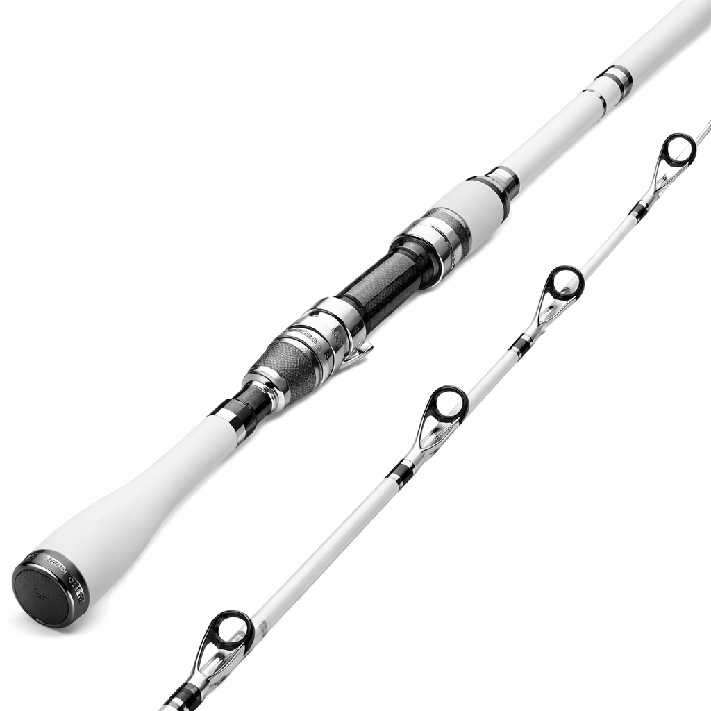 ArcticWhite VelocityStrike Carbon Hybrid Fishing Rod